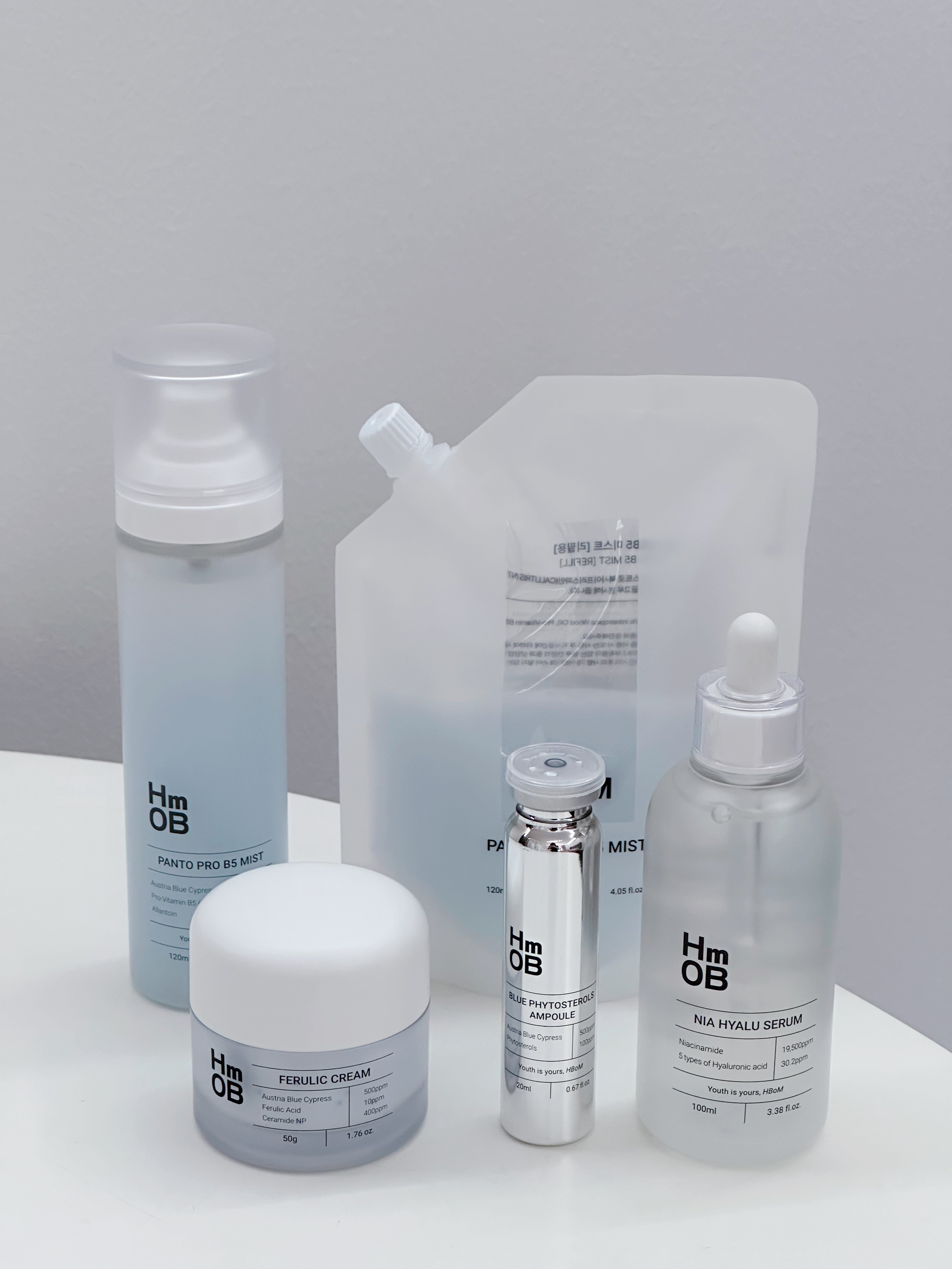 HBOM艾柏梦喷雾+面霜+精华液/精华安瓶组合送补充装120ml*1+面霜小样*3精华小样*2