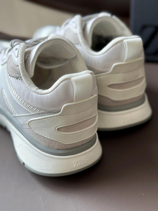 现货 THS-限时 杰尼家 麂皮/牛皮革拼接网布运动鞋 3色 AZ352 商品图9