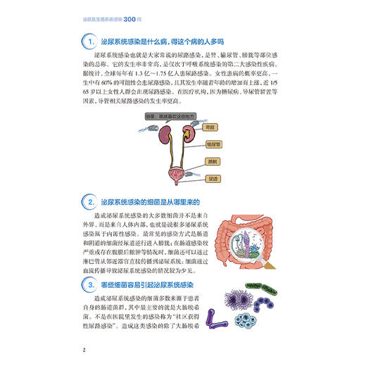 泌尿及生殖系统感染300问 郑军华 可解答临床常见泌尿生殖系统感染相关症状体征诊断治疗主要危害等患者关心的问题 人民卫生出版社 商品图4