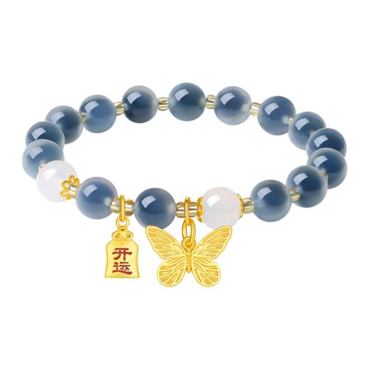 【开运福牌】卡蒂罗/KADER 好运灵蝶手串 新中式玛瑙蝴蝶清冷感糖心玛瑙串珠手饰 在逃公主流苏 小众设计甜美梦幻贵气感 商品图5