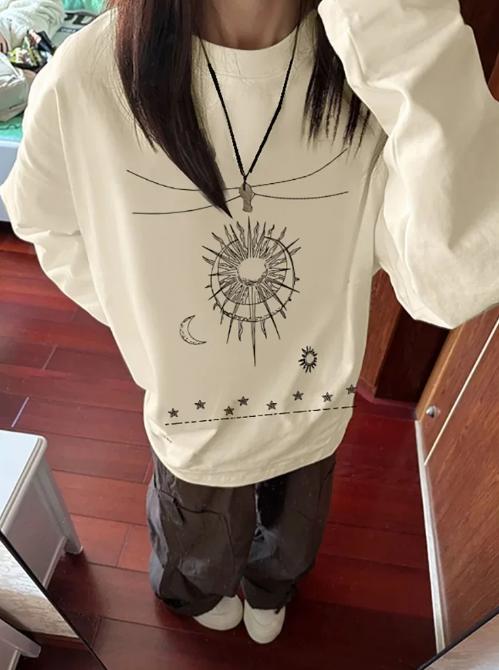 <曾小咸推荐>  日月星盘印花打底衫 日常119/件 活动价89.99/件！！ 商品图6