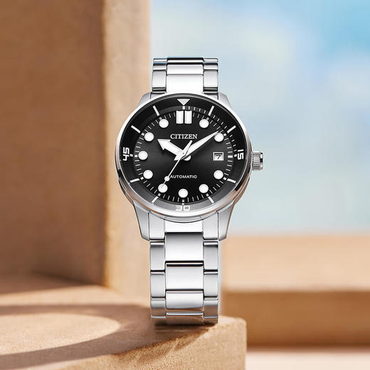 西铁城/CITIZEN机械机芯日历夜光防水商务时尚男表NJ0191-83E 商品图3