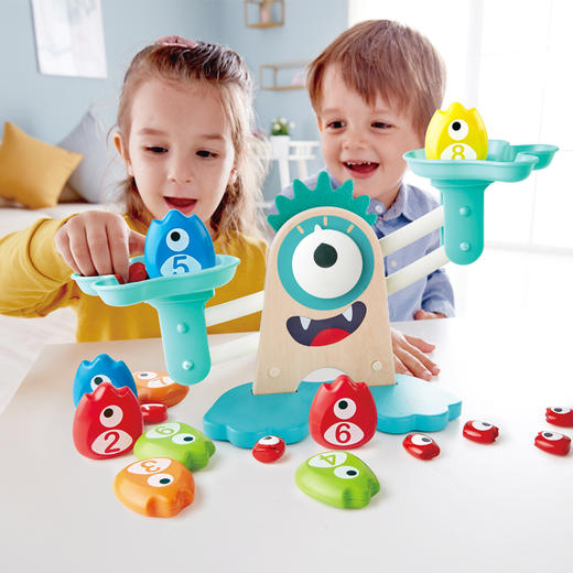 Hape数字天平玩具 3-6岁男女小孩幼儿园早教儿童节礼物 E0511大眼怪数字天平E0511 商品图1