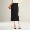 【自】全新升级【铂金会员146/天猫199/差价53】(14138) 洛诗琳25春季新款植绒高腰显瘦开叉半身裙简约气质通勤半裙 商品缩略图0