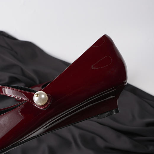 BESSIEIE时尚一字带跟鞋气质玛丽珍单鞋 商品图1