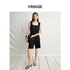 VIMAGE纬漫纪2025夏季新款简约百搭显瘦黑色上衣V2313944 商品缩略图0
