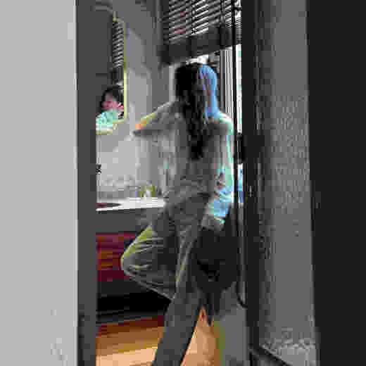 顺丰包邮洛诗琳20955春季新款复古时尚锥形高腰显瘦牛仔裤女20771 商品图2