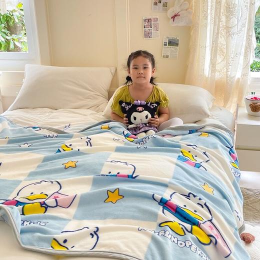 【赠礼袋】三丽鸥儿童春季卡通毛毯薄款四季通用盖毯珊瑚绒小学生幼儿园午睡毯 商品图2