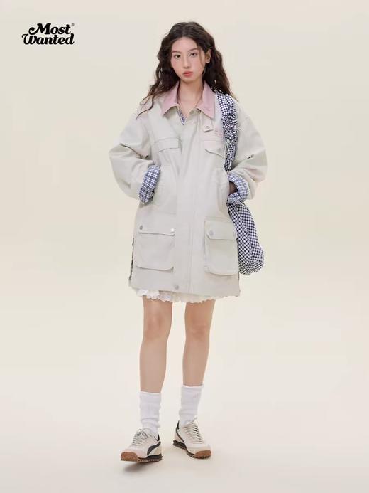 mostwantedlab彩虹/M2512045/巴恩风拼色领重工水洗谷仓夹克 商品图1
