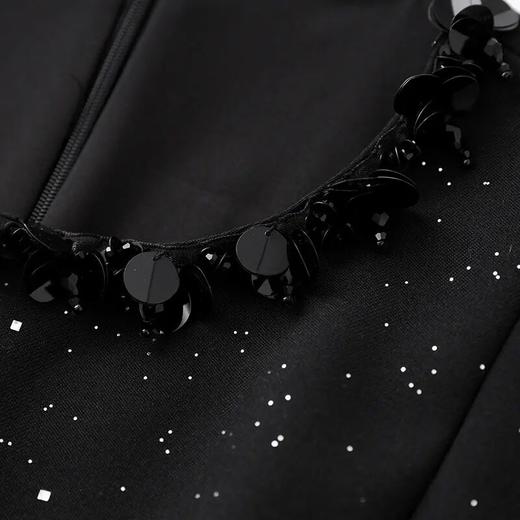 【高货wl】全新升级【铂金会员349/天猫469/差价120】(05824) 洛诗琳雅致重工钉珠亮片烫银时尚名媛气质女春款连衣裙 商品图3