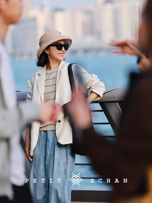 PETIT SCHAN小闪 CLO#756 moonsong 月光曲 纯亚麻毛边散口设计休闲西装外套 商品图4