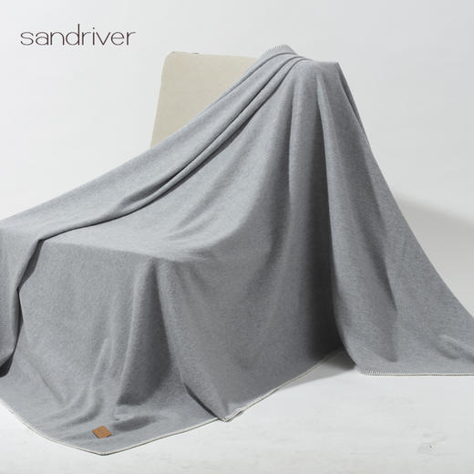 羊绒水波纹撞色锁边毯子SJF97P718N 商品图0