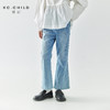 棵初2025年春季新款童装浅色微喇牛仔裤中大童复古弹力九分裤 商品缩略图0