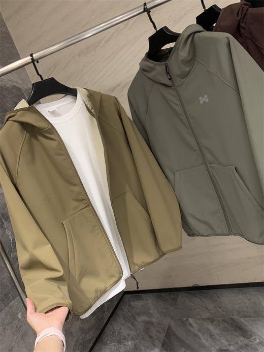 岛国单！2025新款春秋抓绒保暖防水防风抗撕裂连帽夹克外套男款！ 商品图8