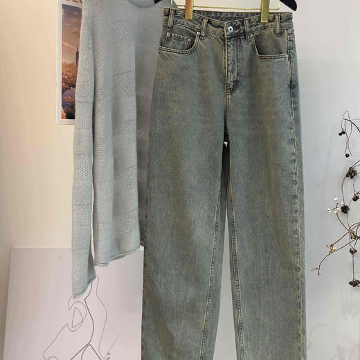 顺丰包邮洛诗琳20955春季新款复古时尚锥形高腰显瘦牛仔裤女20771 商品图4