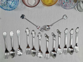 日本进口高桑金属企鹅小叉子