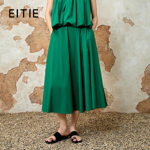EITIE爱特爱通勤高腰显瘦休闲大裙摆a字半身裙夏季新款8206907 商品图0