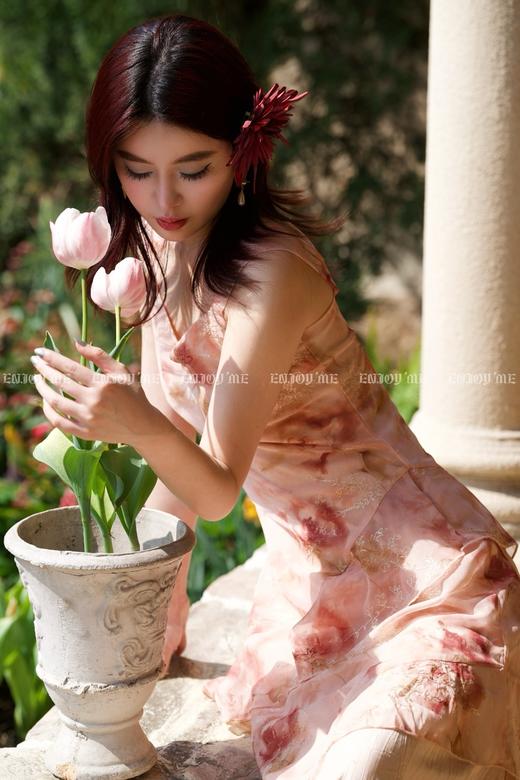 【门店同款】ENJOY春季“绮梦繁花”荷叶层层连衣裙 161948695 商品图13