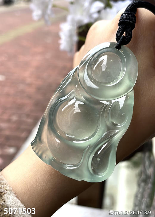 玻璃种布袋佛挂坠【5071503】具体价格微信咨询 商品图7