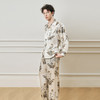 Solo seta22姆米重磅真丝男士印花衬衫长裤桑蚕丝家居服2025年秋 商品缩略图1