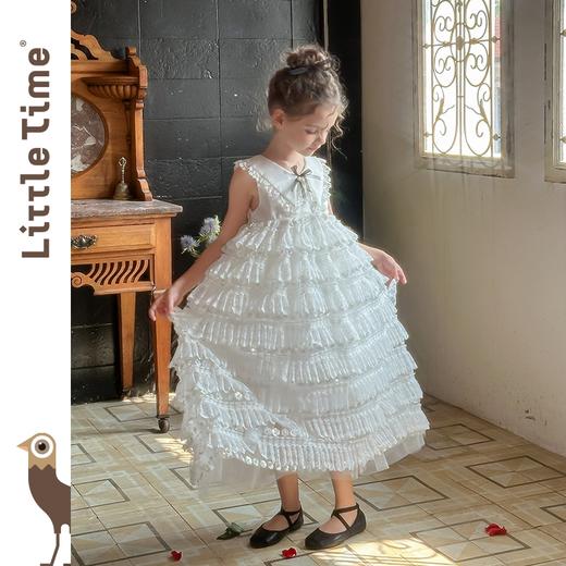 littletime女童连衣裙夏装2025新款女孩生日礼服蛋糕裙儿童公主裙 商品图2