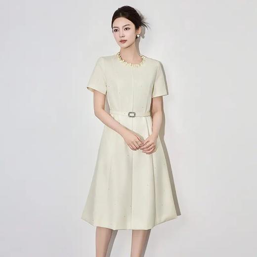 【高货wl】全新升级【铂金会员349/天猫469/差价120】(05824) 洛诗琳雅致重工钉珠亮片烫银时尚名媛气质女春款连衣裙 商品图0