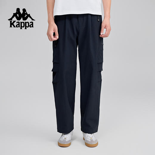 Kappa卡帕背靠背运动长裤男2025新款防泼水工装裤弹力直筒休闲裤KPCIBAY01 商品图2