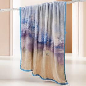 水星家纺浅韵素影可水洗云朵柔绒毯