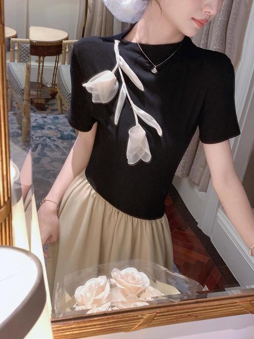 张心子【挚爱郁金香】春夏设计感弹力拼接连衣裙 U2503008 商品图8