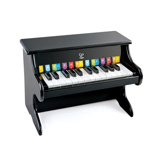 Hape儿童木制机械小钢琴 3-6岁男女小孩儿童音乐玩具早教儿童节礼物 25键钢琴黑色 E8463 商品图0