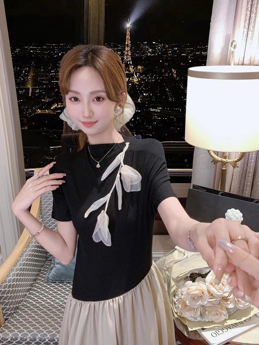 张心子【挚爱郁金香】春夏设计感弹力拼接连衣裙 U2503008 商品图1