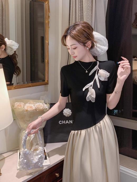 张心子【挚爱郁金香】春夏设计感弹力拼接连衣裙 U2503008 商品图4