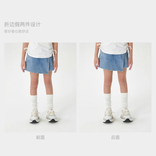 马克珍妮女童时尚折边牛仔裙裤儿童短裤纯棉2025年春夏新款550851 商品图2