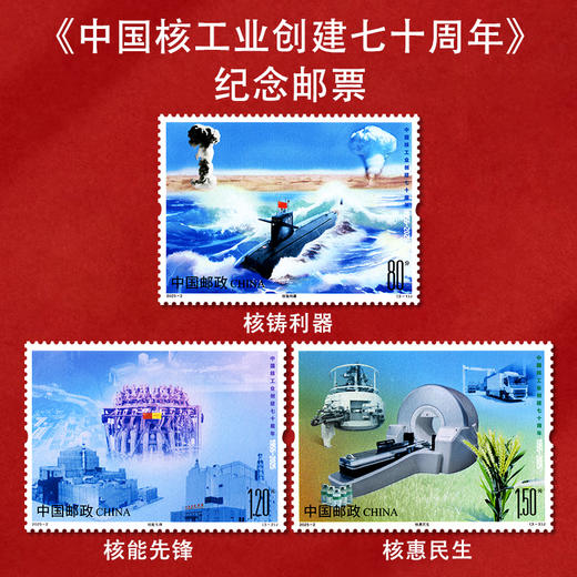 《中国核工业创建七十周年》纪念邮票  2025-2 商品图0
