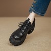 【预售5天】厚底增高跟系带单鞋春季新款松糕圆头英伦风小皮鞋ZMXY&ZM5129-1 商品缩略图3
