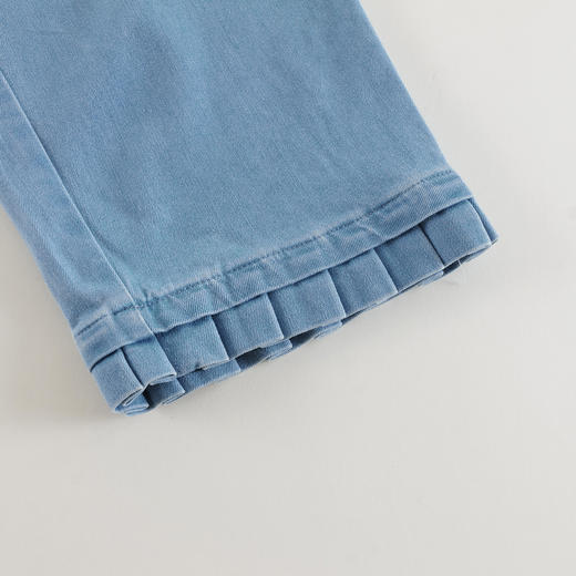 马克珍妮女童元气花边轻薄牛仔裤儿童直筒裤2025年春夏新款550832 商品图4