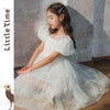 littletime2025新款女童浪漫婚纱星空闪烁亮片公主大蝴蝶结纱裙 商品缩略图1