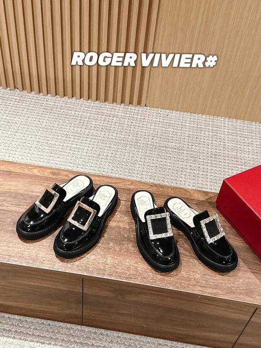 RV罗杰维维亚25新款钻扣厚底半拖乐福鞋皮革穆勒鞋（HC） 商品图0