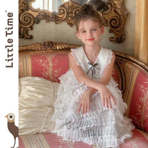 littletime女童连衣裙夏装2025新款女孩生日礼服蛋糕裙儿童公主裙 商品图3