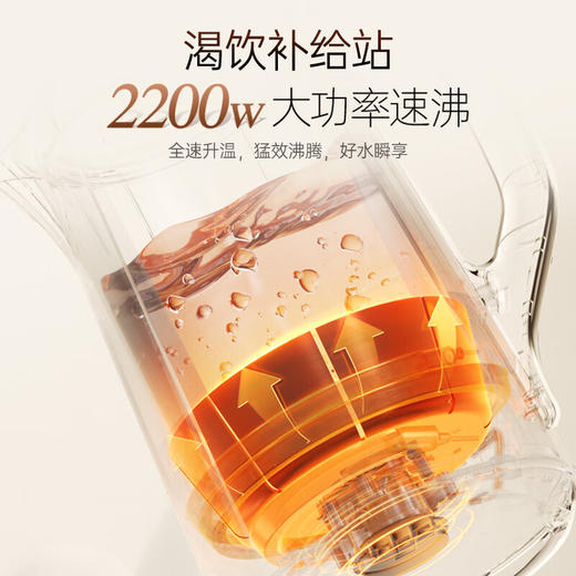 摩飞电热水壶保温一体双层 MR6071 1.5L 轻奢蓝 商品图2