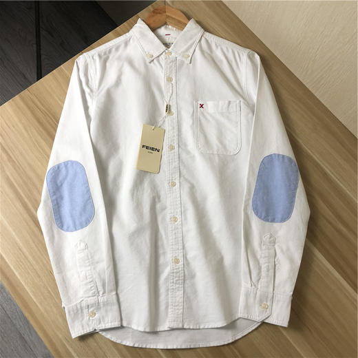 2025新款手肘贴布补丁全棉水洗牛津纺百搭春季修身休闲衬衫衬衣男款！情侣款！ 商品图5
