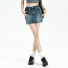 罗蒙女士夏季牛仔裙高腰显瘦短裙简约百搭舒适牛仔裙子女休闲通勤 商品缩略图3