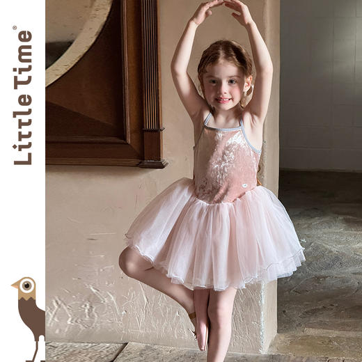 Littletime女童连衣裙夏装2025新款女孩生日芭蕾舞蹈吊带公主裙 商品图2