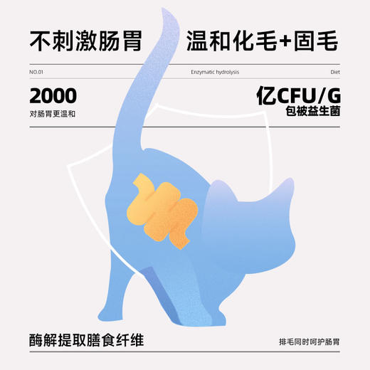 喵铮铮固毛化毛球片 240片/盒 磷虾油美毛固毛 植物纤维促消化排毛球 商品图4