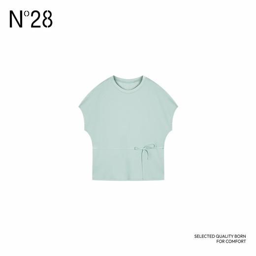 N°28 ‘卢浮宫’2025春季新款休闲百搭纯色短袖女士气质短款T恤895131T308 商品图3