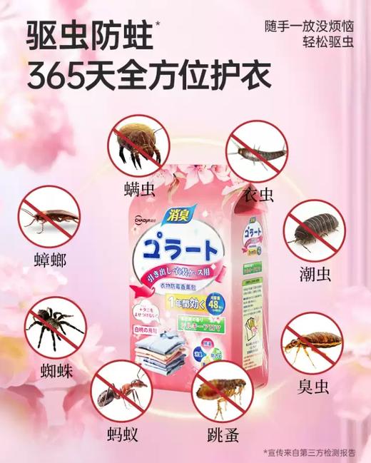 樟脑丸  衣柜防霉防虫无毒防潮除味驱虫防潮花香香包防蛀蟑螂樟脑球1.31 商品图2