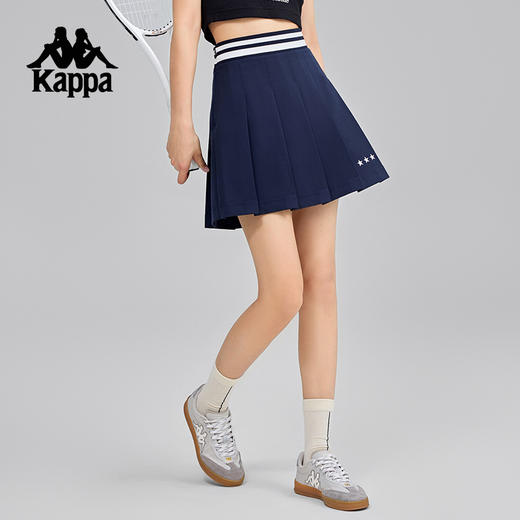 Kappa卡帕背靠背运动短裙女士夏季新款训练休闲裙百褶裙网球裙子K0F42QQ01 商品图1