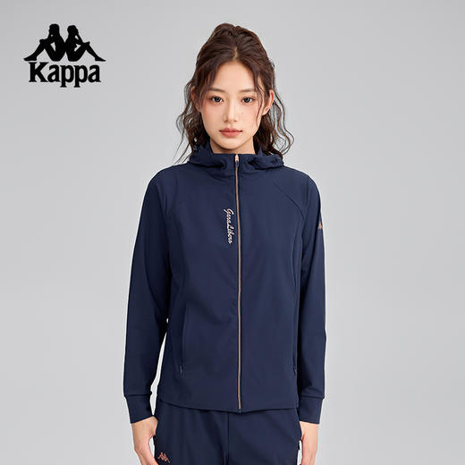 Kappa卡帕背靠背运动外套新款连帽针织开衫女款休闲凉感防晒上衣K0F42MK40 商品图2