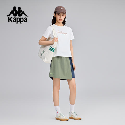 Kappa卡帕背靠背2025夏款运动t恤女士休闲索罗娜短袖圆领体恤上衣K0F42TD41 商品图4