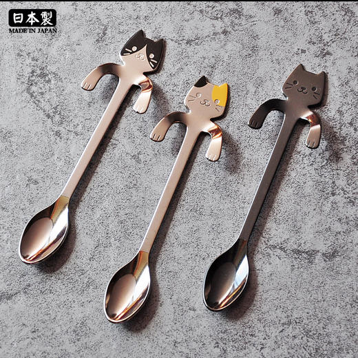日本进口高桑金属咖啡匙 黑猫 商品图1